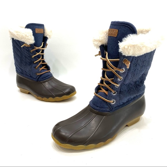 Sperry Other - Sperry top sider youth girls saltwater boots 5